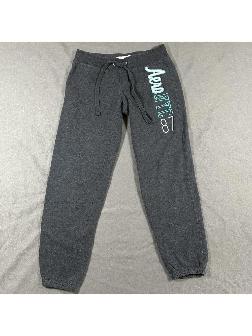 Aeropostale Women’s Sweatpants Gray Blue Y2K